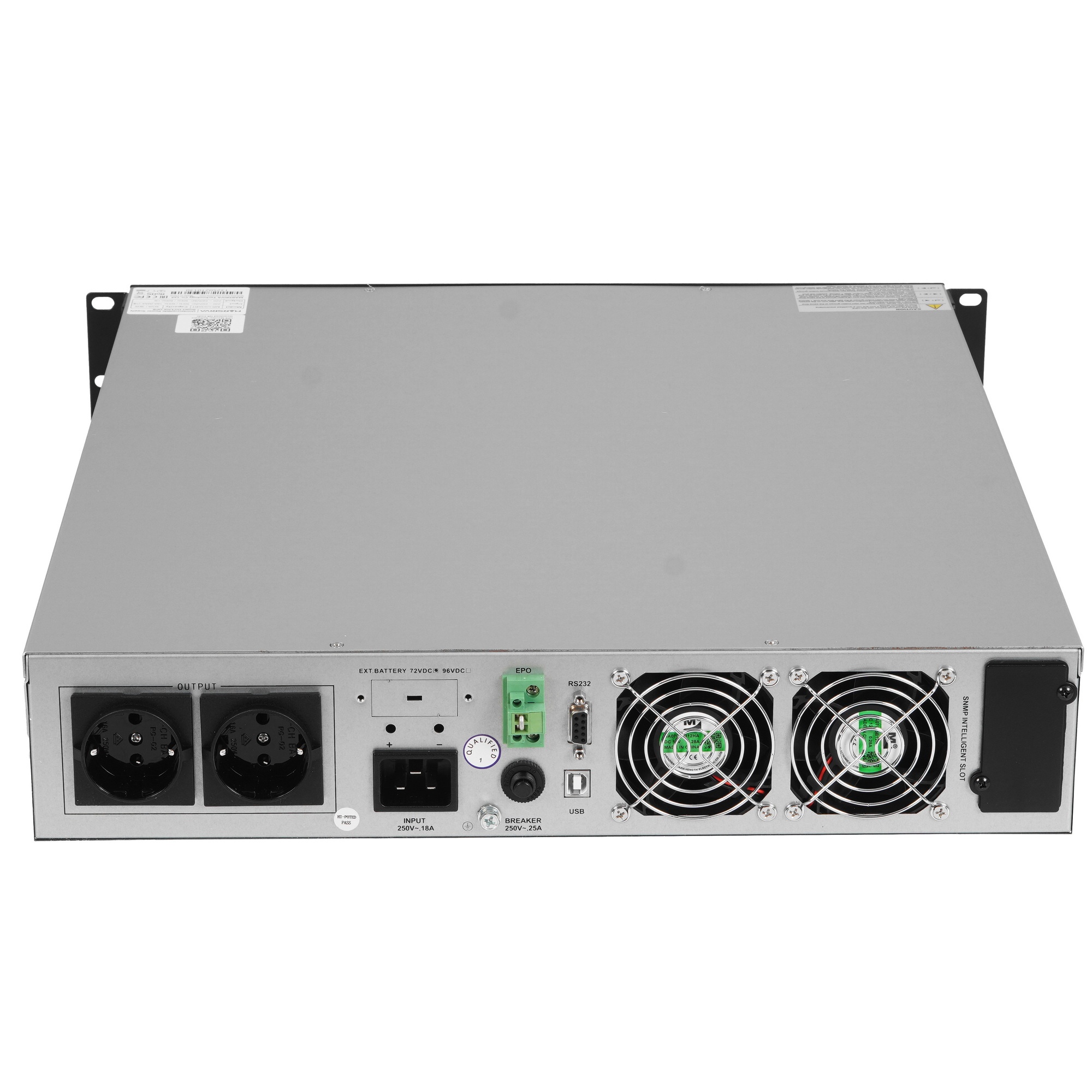 Онлайн ИБП MR-US3KRT, 3кВА, 6*12B/9Ач, Вход: С20, Выход: 2*CEE 7/3, стоечный, MARSRIVA