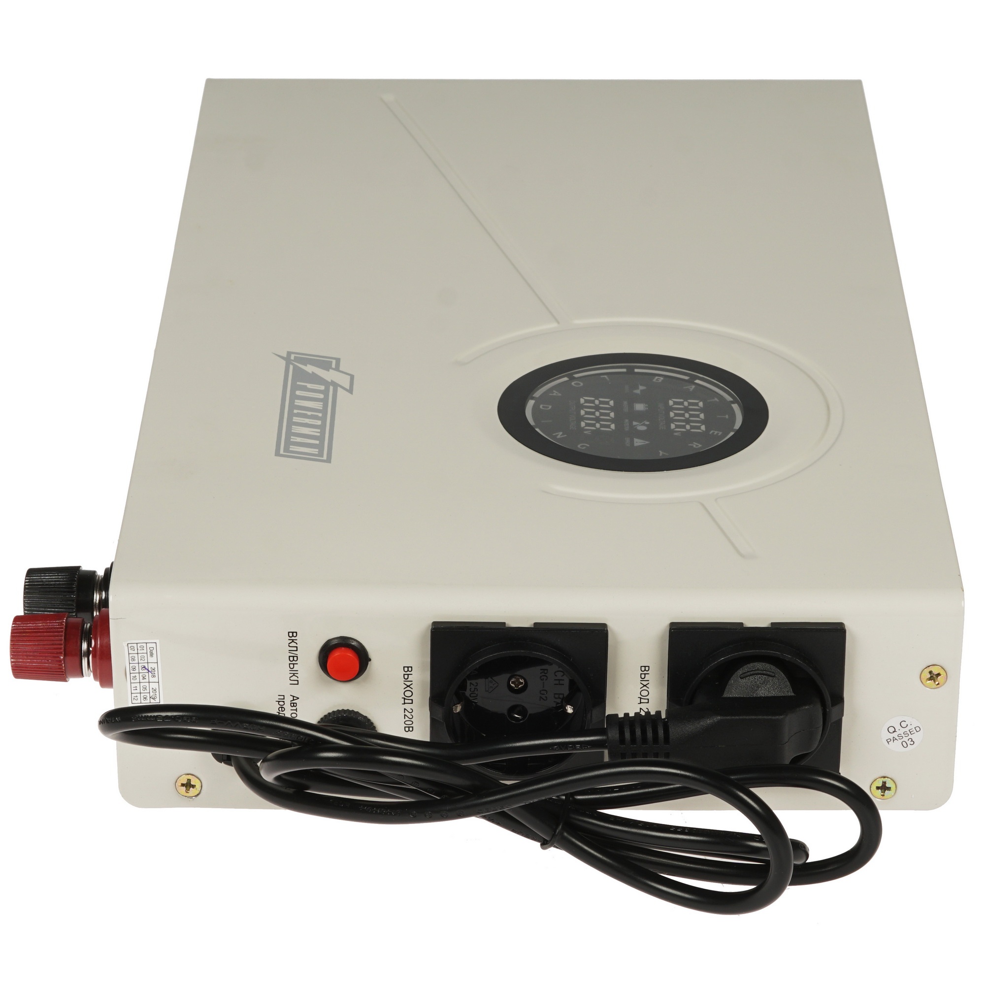 ИБП POWERMAN Smart 1000 INV, линейно-интерактивный,  1000ВА/600Вт, 140-275В,  2 евророзетки, внешняя