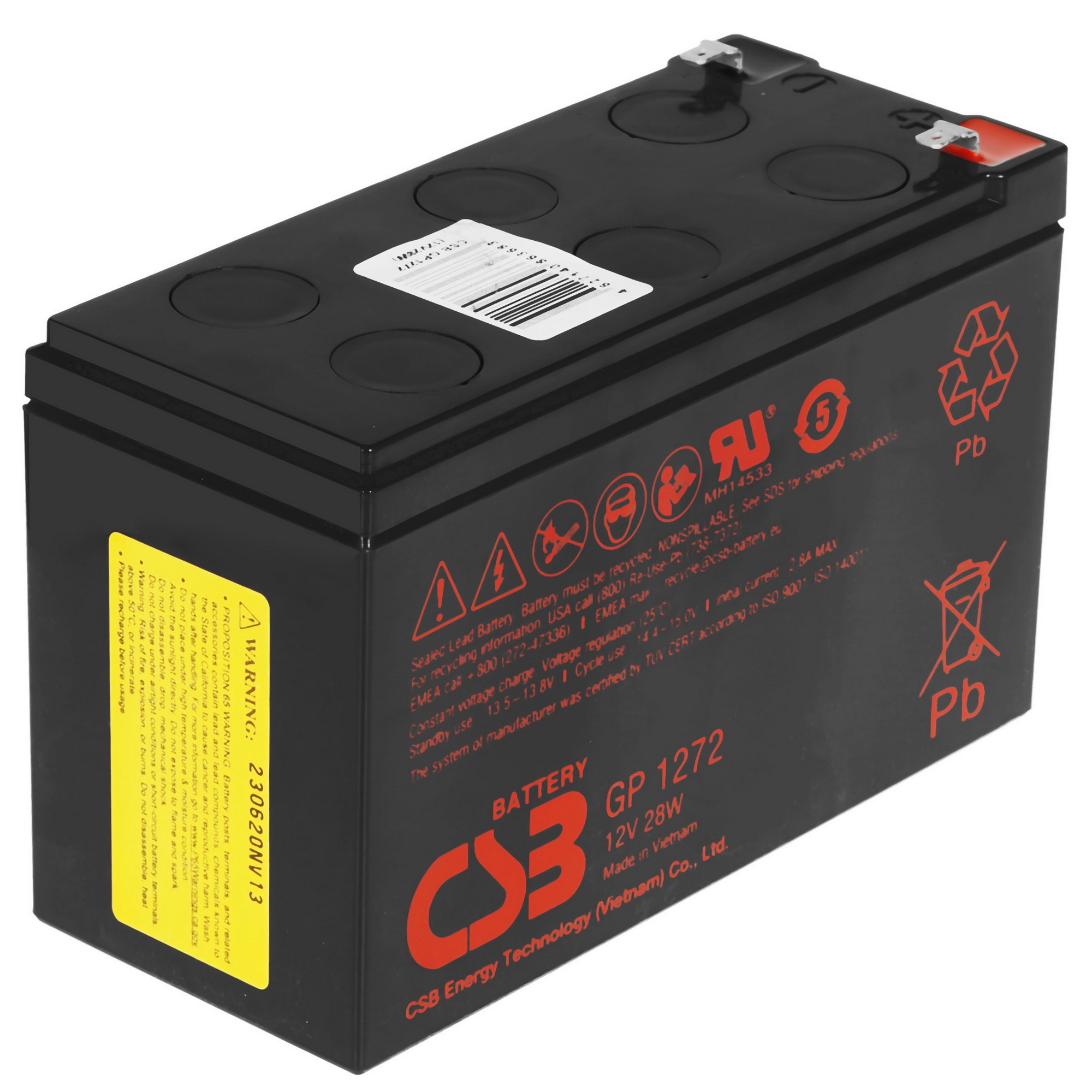 Батарея CSB GP 1272 (12V 7.2Ah) (28W) F1