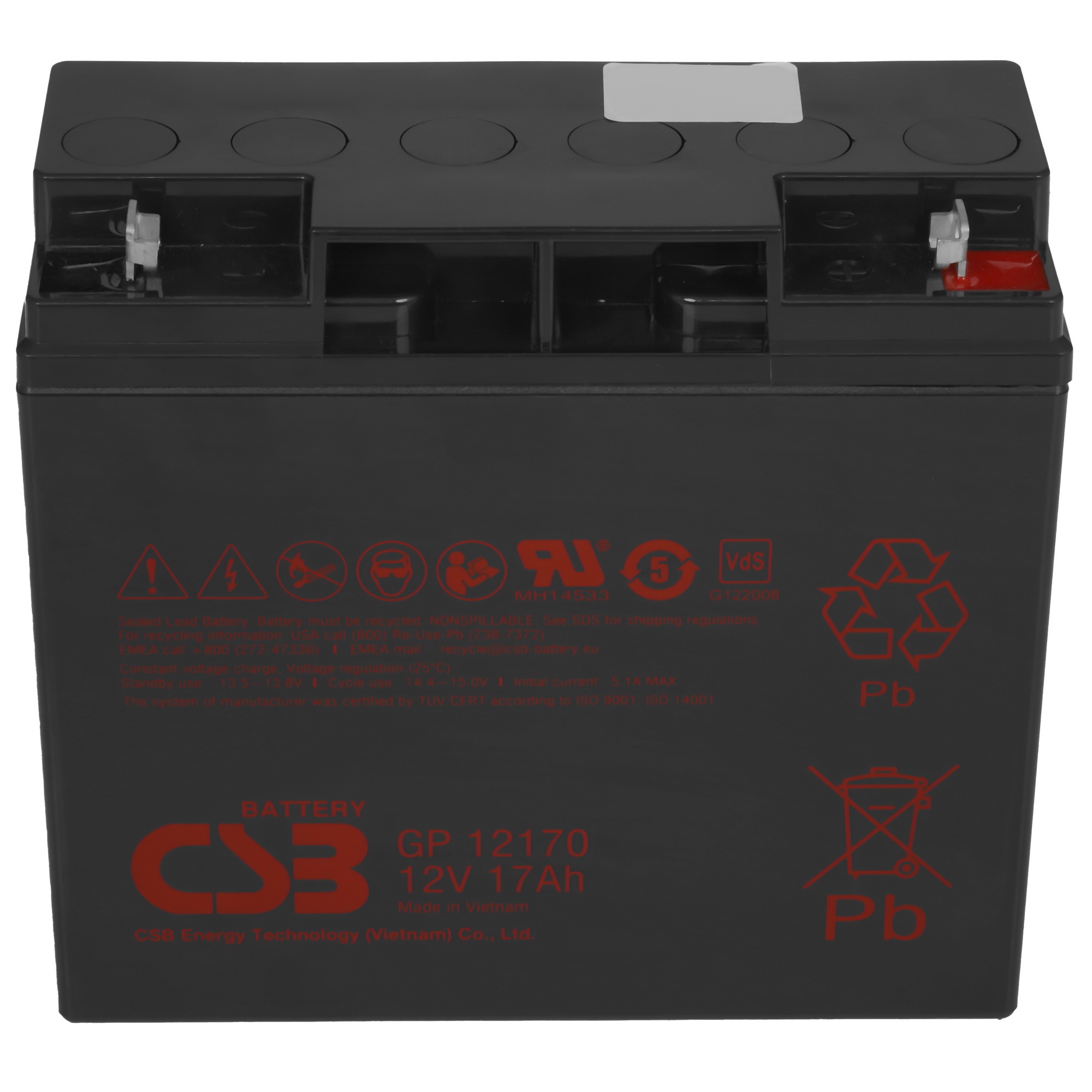 Батарея CSB GP 12170 (12V 17Ah) клеммы B3