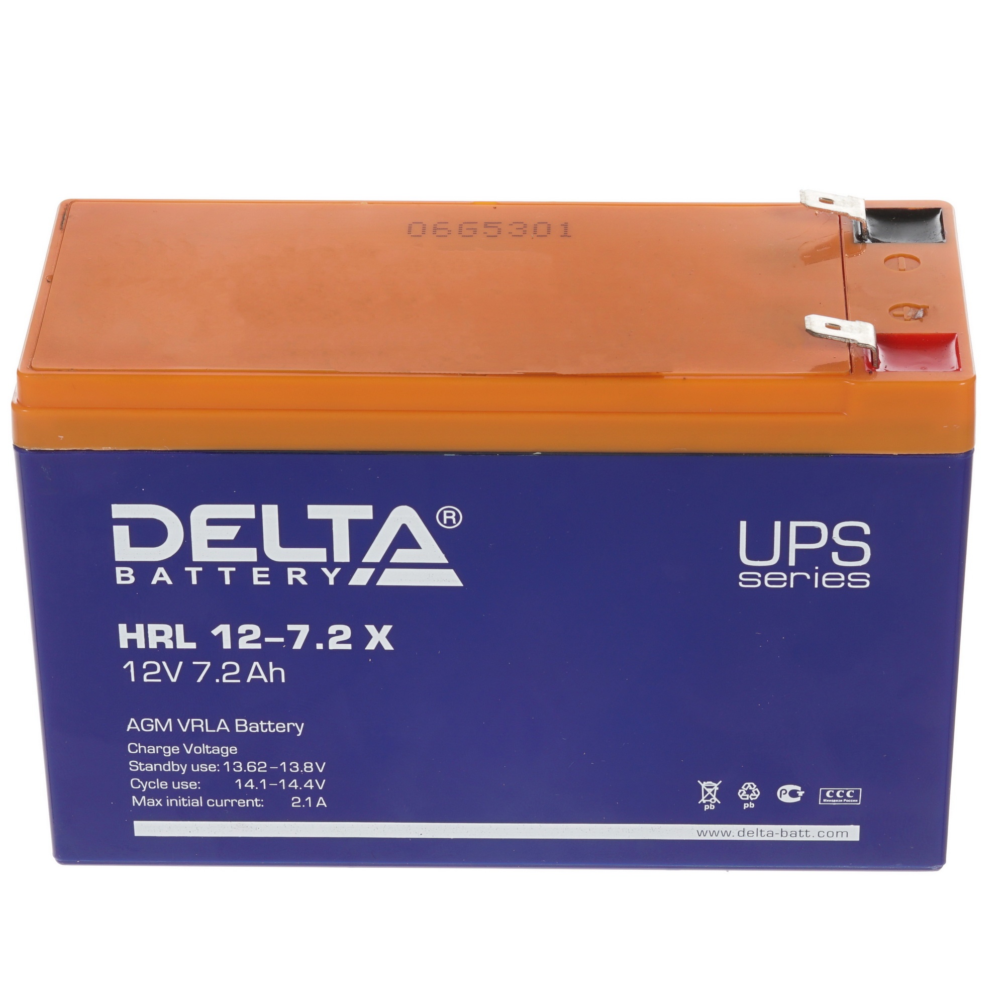 Батарея Delta HRL 12-7.2Х (12V 7.2Ah)