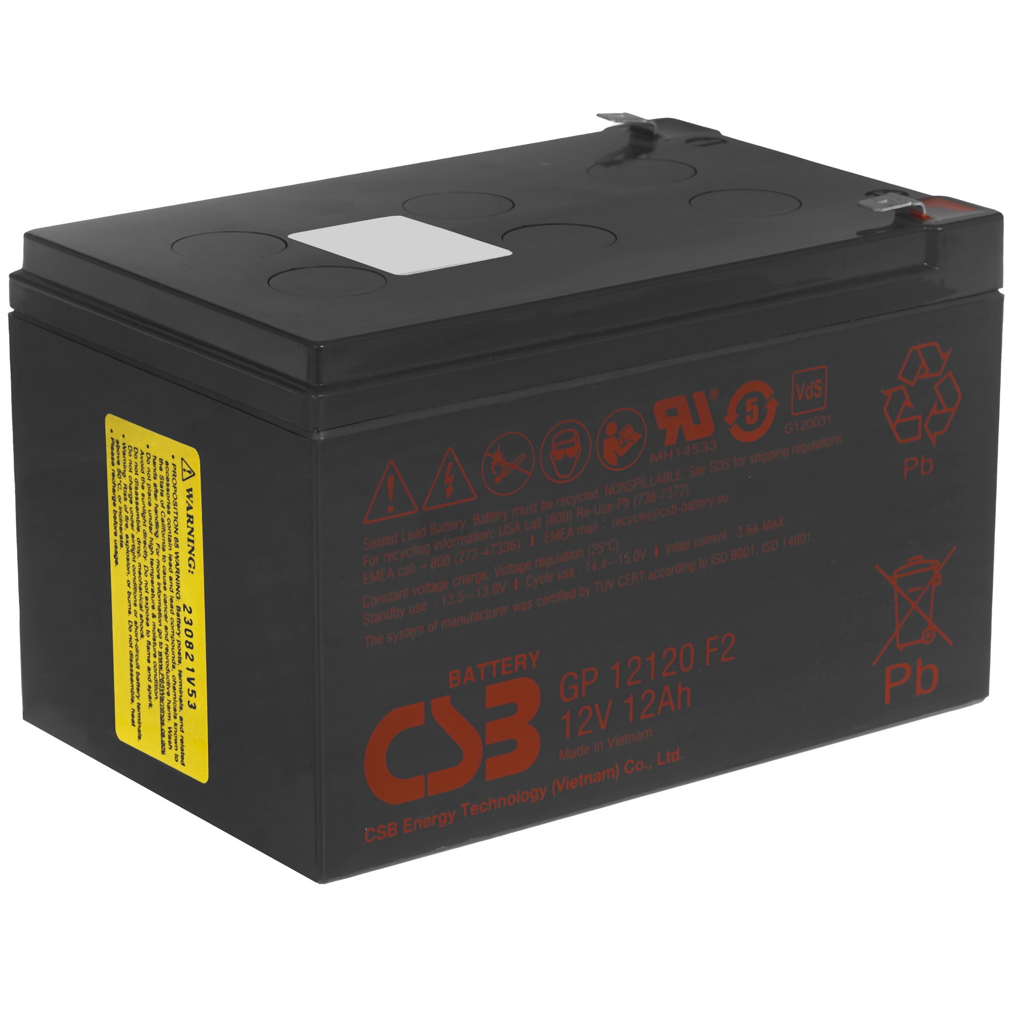 Батарея CSB GP 12120 (12V 12Ah) F2