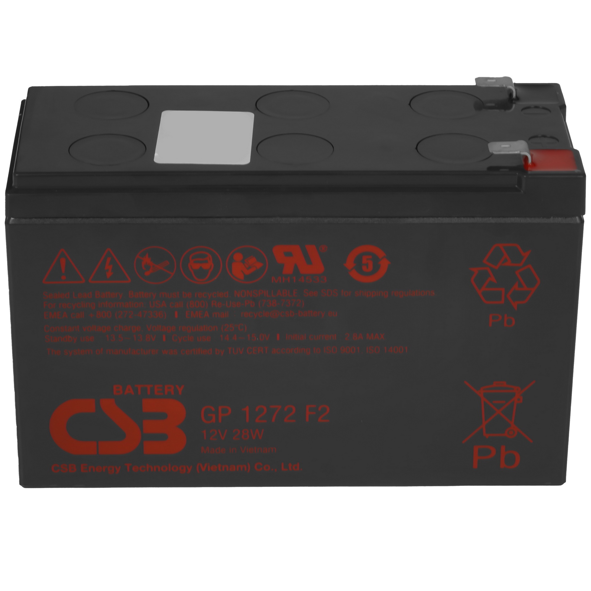 Батарея CSB GP 1272 12V 7.2Ah F2 28W