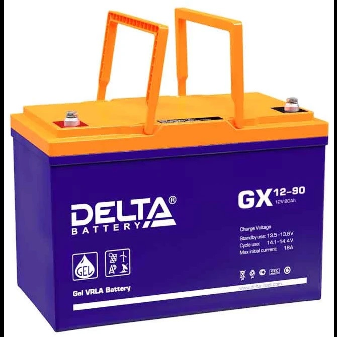 Аккумуляторная батарея Delta GX 12-90 напряжение 12В, емкость 90Ач (306х169х215mm)