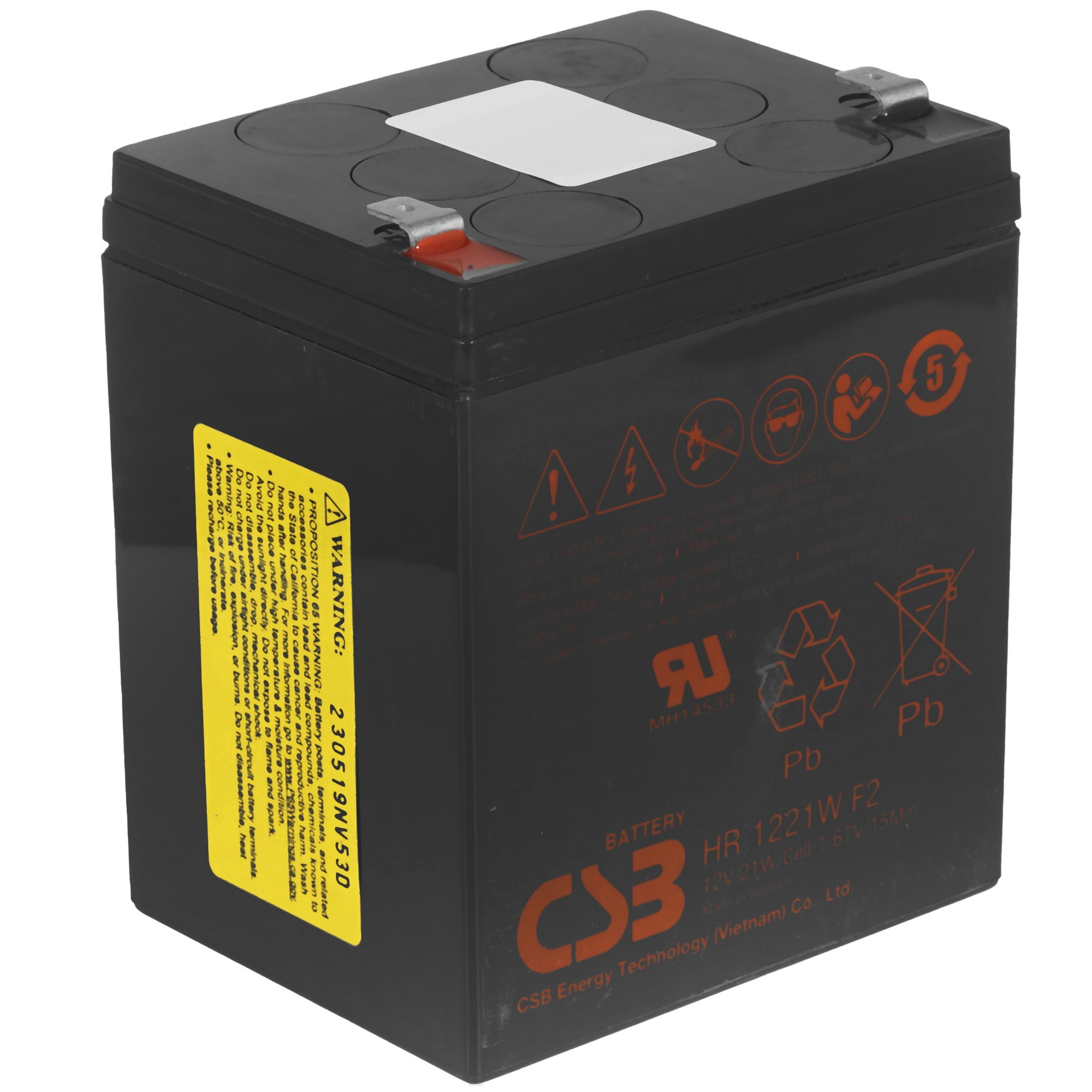 Аккумуляторная CBR VRLA батарея CBT-HR1221W-F2 (12В 5,2Ач), клеммы F2
