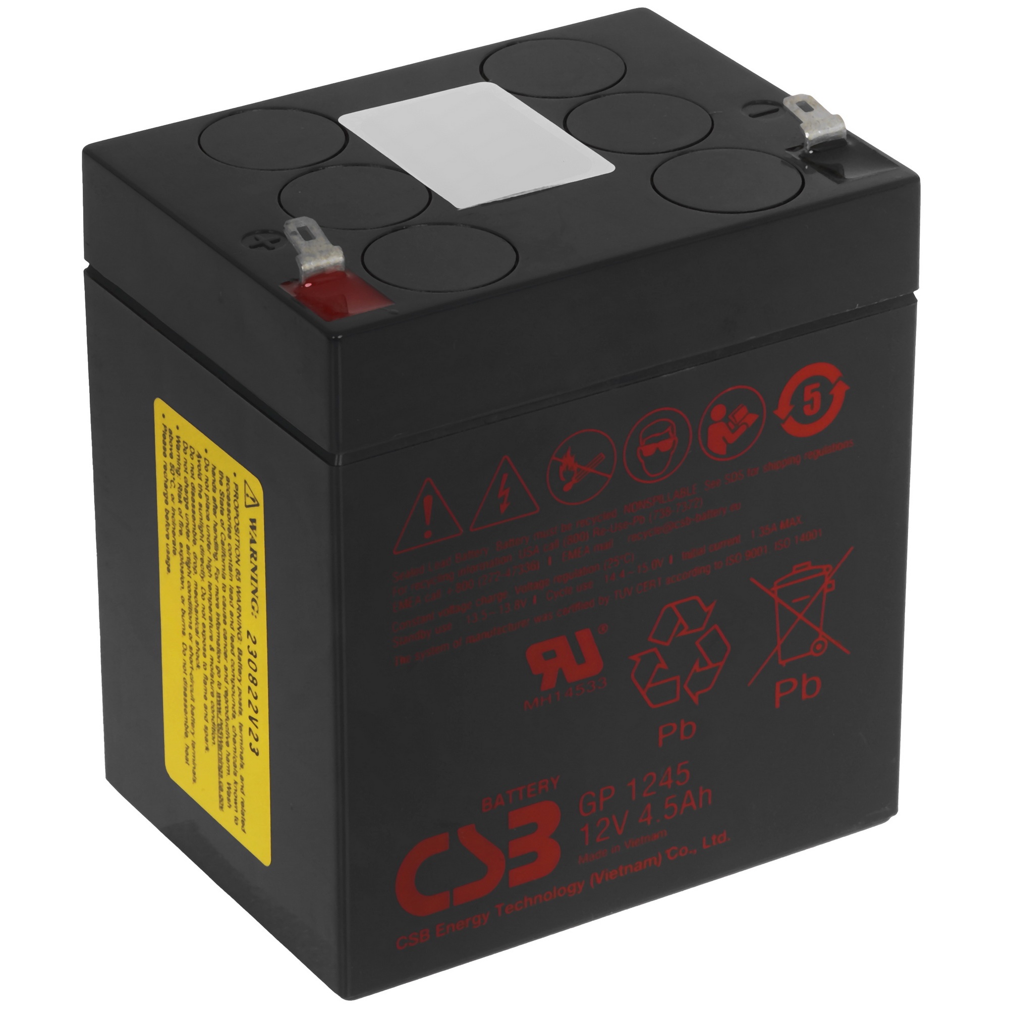 Аккумуляторная батарея ExeGate GP12045 (12V 4.5Ah, клеммы F2)
