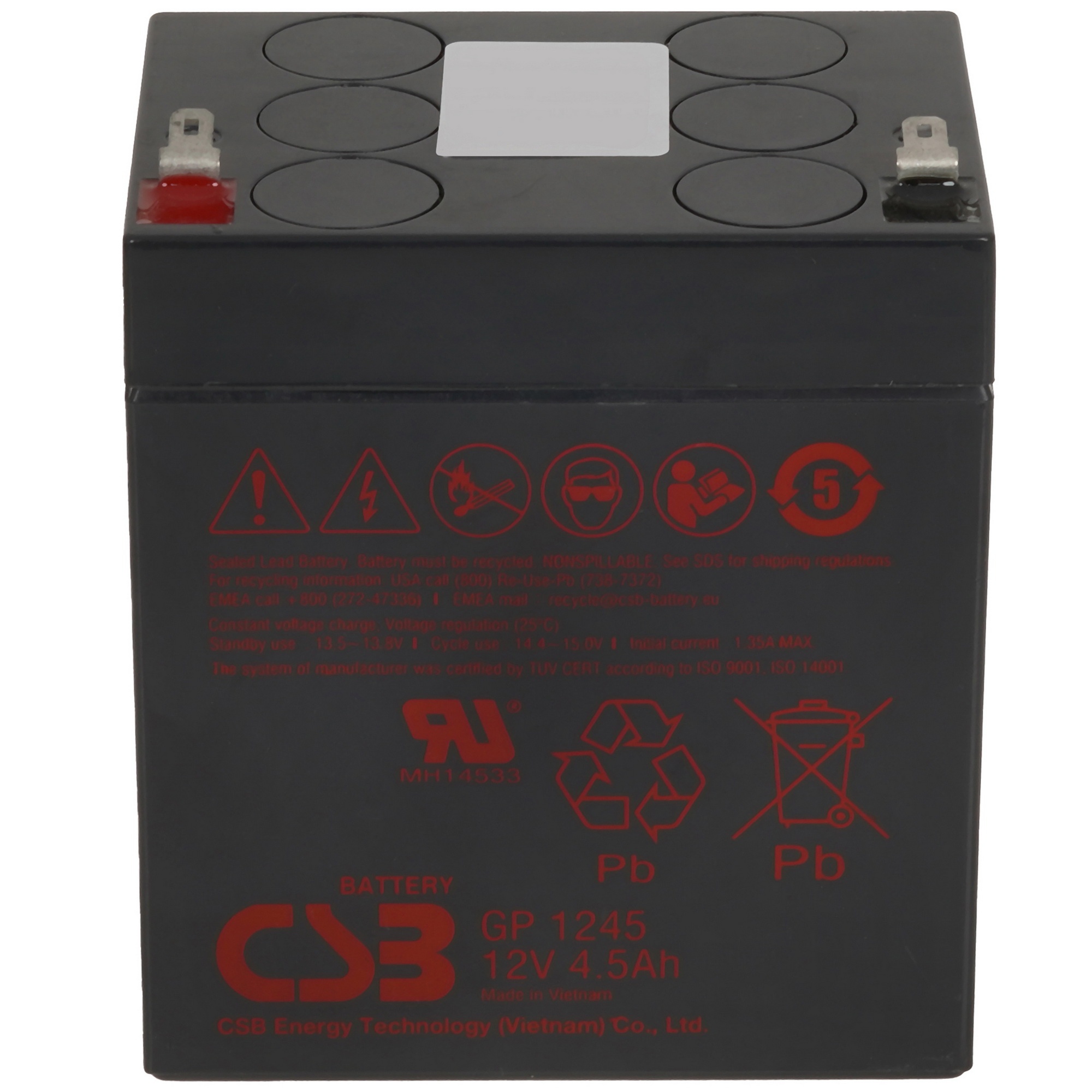 Аккумуляторная батарея ExeGate GP12045 (12V 4.5Ah, клеммы F2)