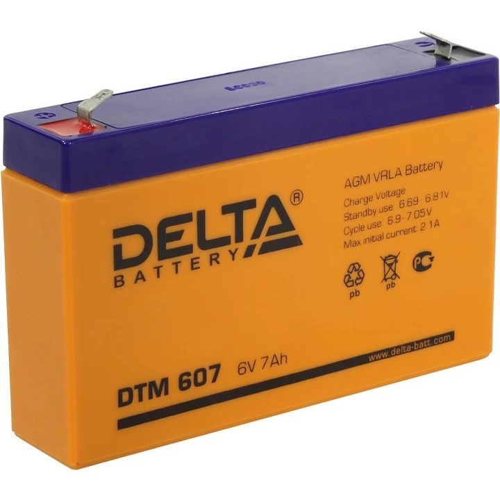 Батарея Delta DTM 607 (6V, 7Ah)