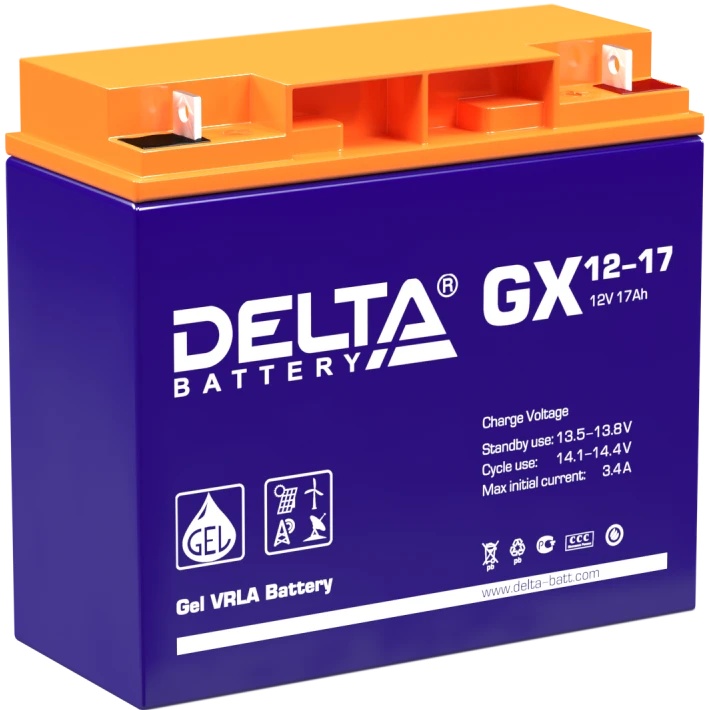 Батарея Delta GX 12-17 (12V, 17Ah)