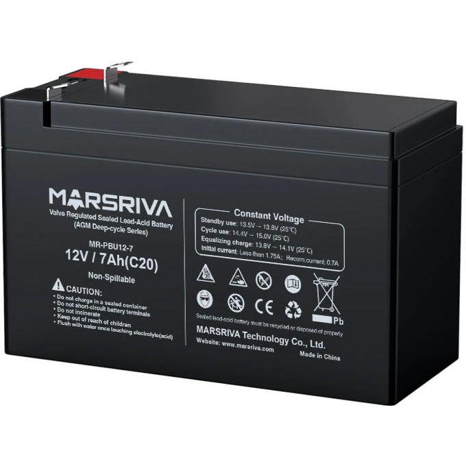 Сменный AGM аккумулятор MR-PBU12-7 MARSRIVA