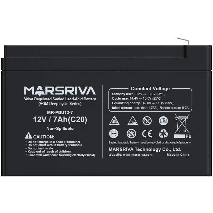 Сменный AGM аккумулятор MR-PBU12-7 MARSRIVA