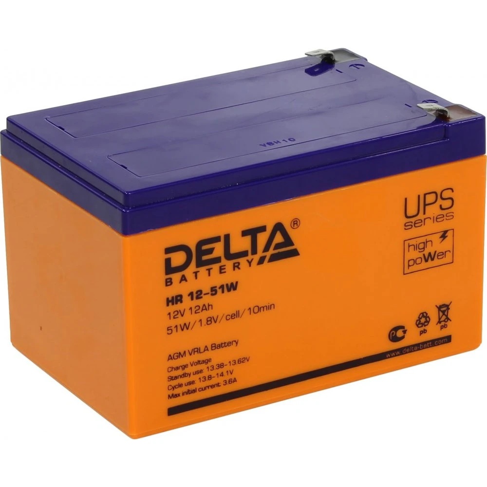 Батарея Delta HR 12-51W (12V, 12Ah)