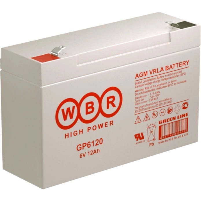Батарея ExeGate GP6120 (6V 12Ah), клеммы F1