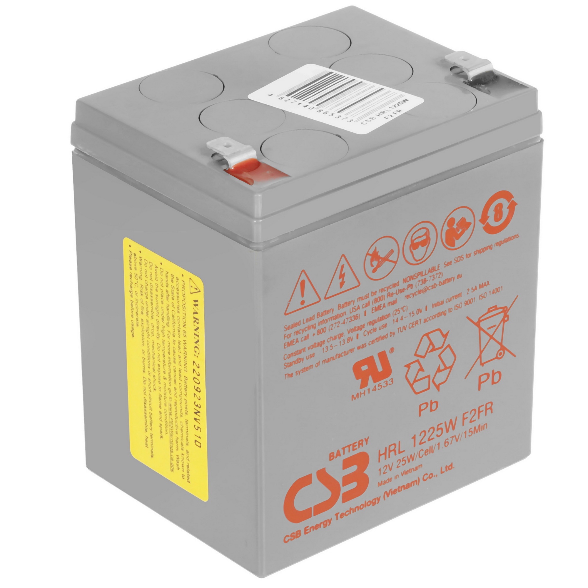 Батарея CSB HRL 1225W (12V 6Ah) F2