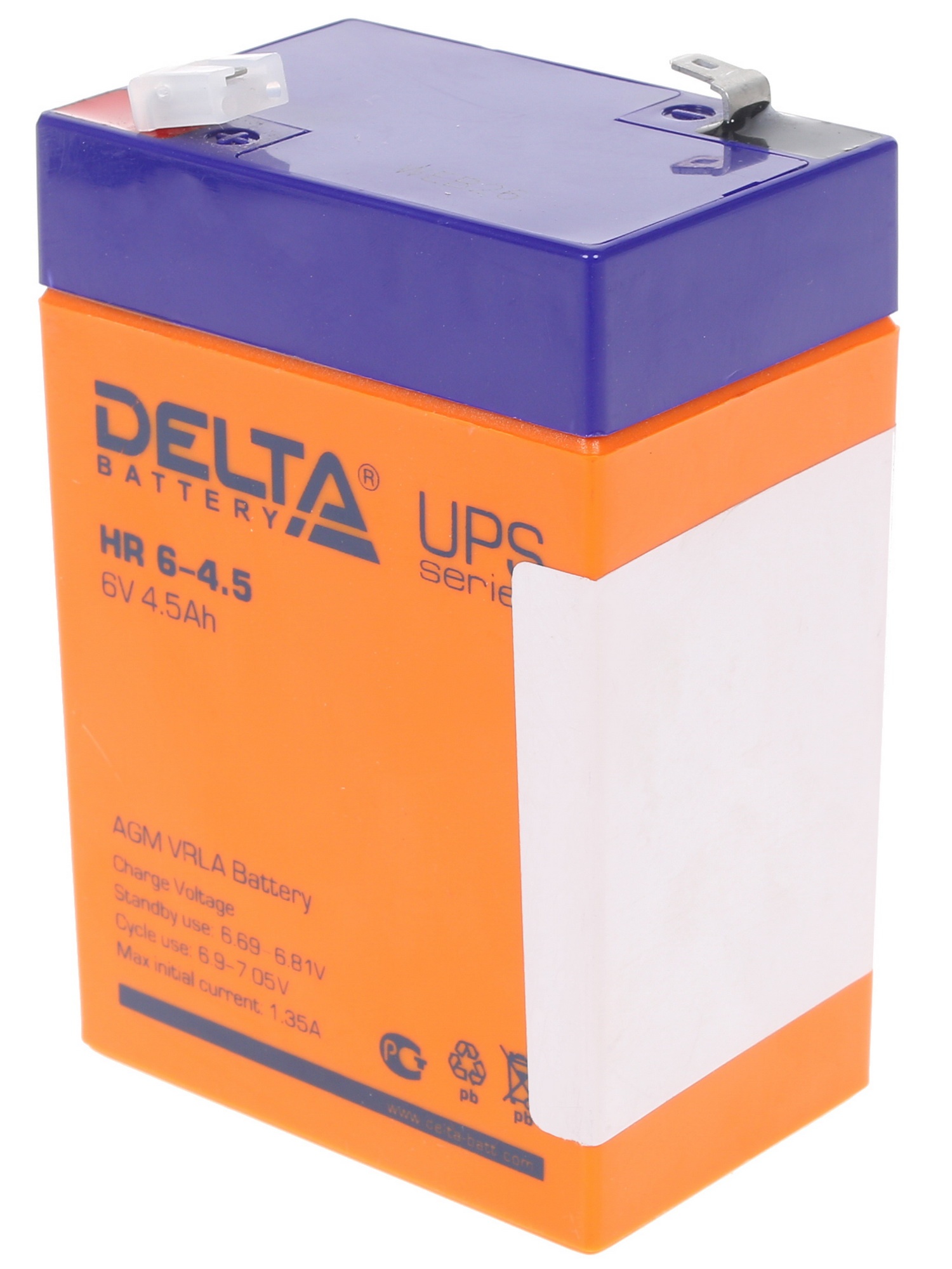 Батарея Delta HR 6-4.5 (6V, 4.5Ah)