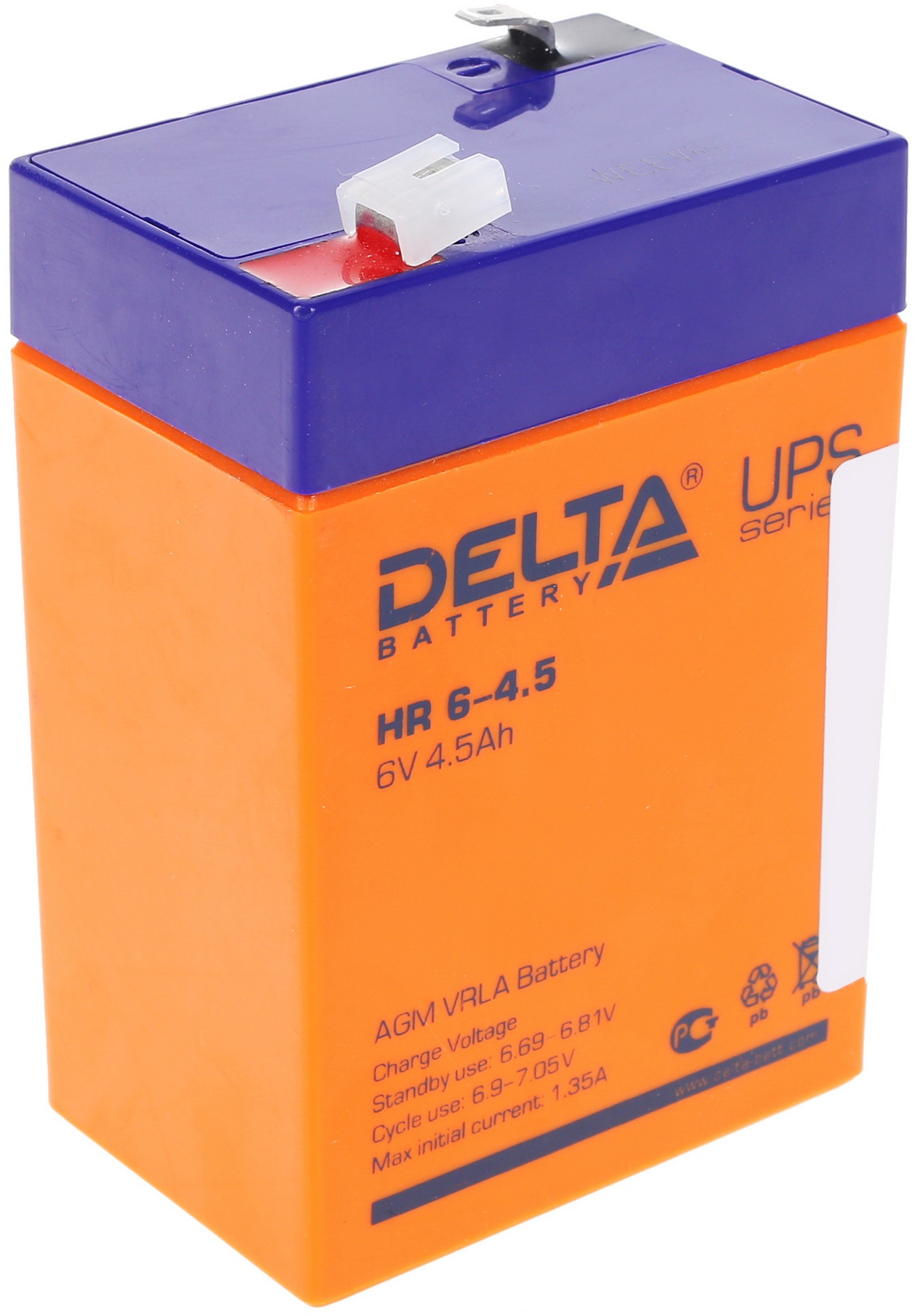 Батарея Delta HR 6-4.5 (6V, 4.5Ah)