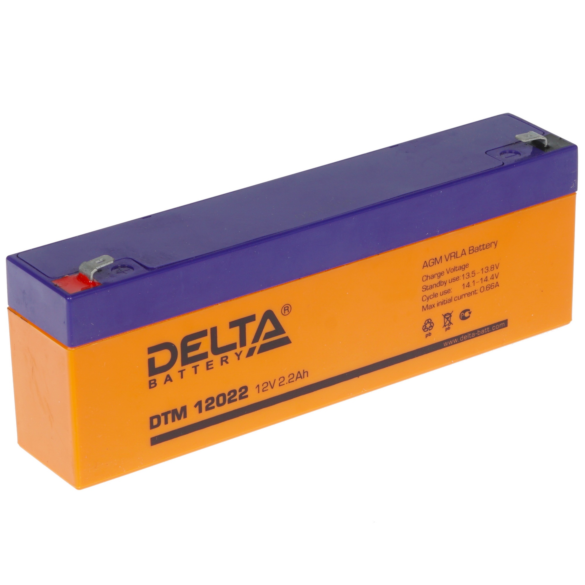 Батарея Delta DTM 12022 (12V, 2.2Ah)