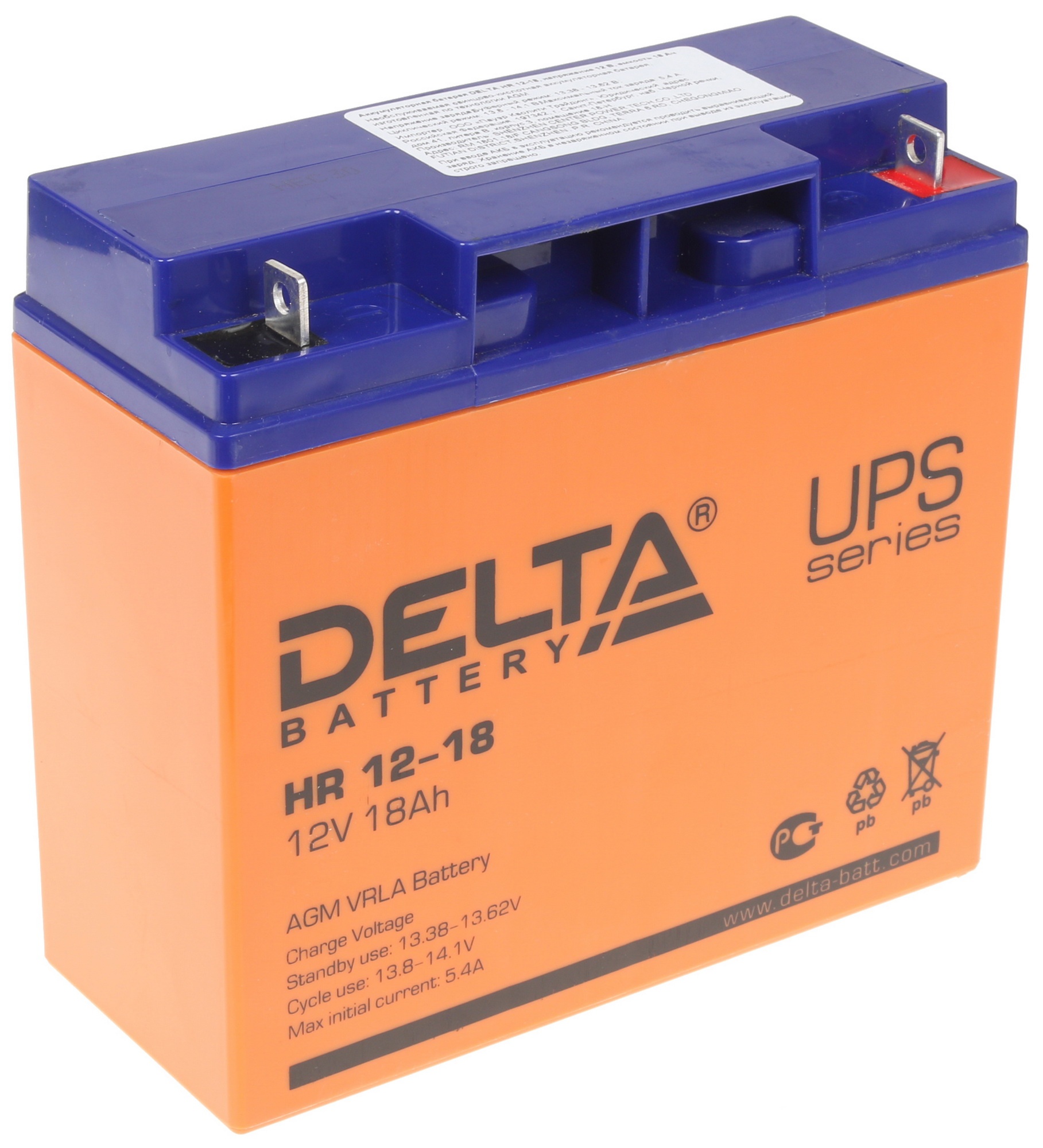 Батарея Delta HR 12-18 (12V, 18Ah)