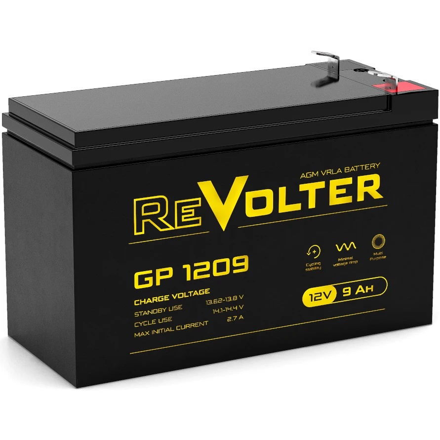 Аккумулятор 12В 9А.ч REVOLTER GP 1209