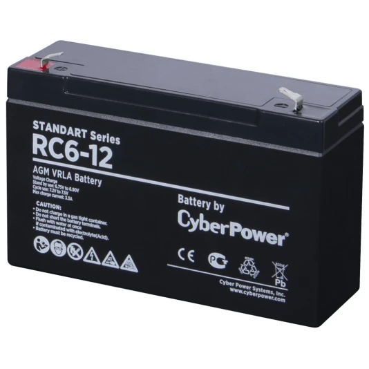Аккумуляторная батарея SS CyberPower RC 6-12 / 6 В 12 Ач Battery CyberPower Standart series RC 6-12
