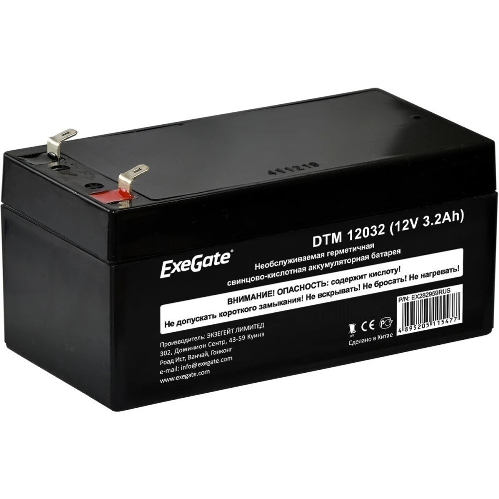 Батарея ExeGate DTM 12032 (12V 3.2Ah), клеммы F1