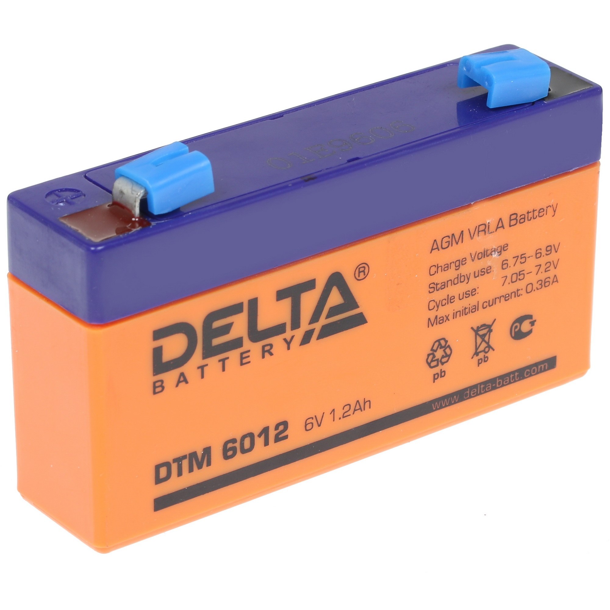 Батарея Delta DTM 6012 (1.2 А\ч, 6В) свинцово- кислотный аккумулятор