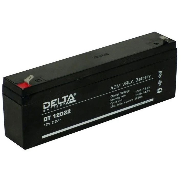 Батарея Delta DT 12022 (12V, 2.2Ah)
