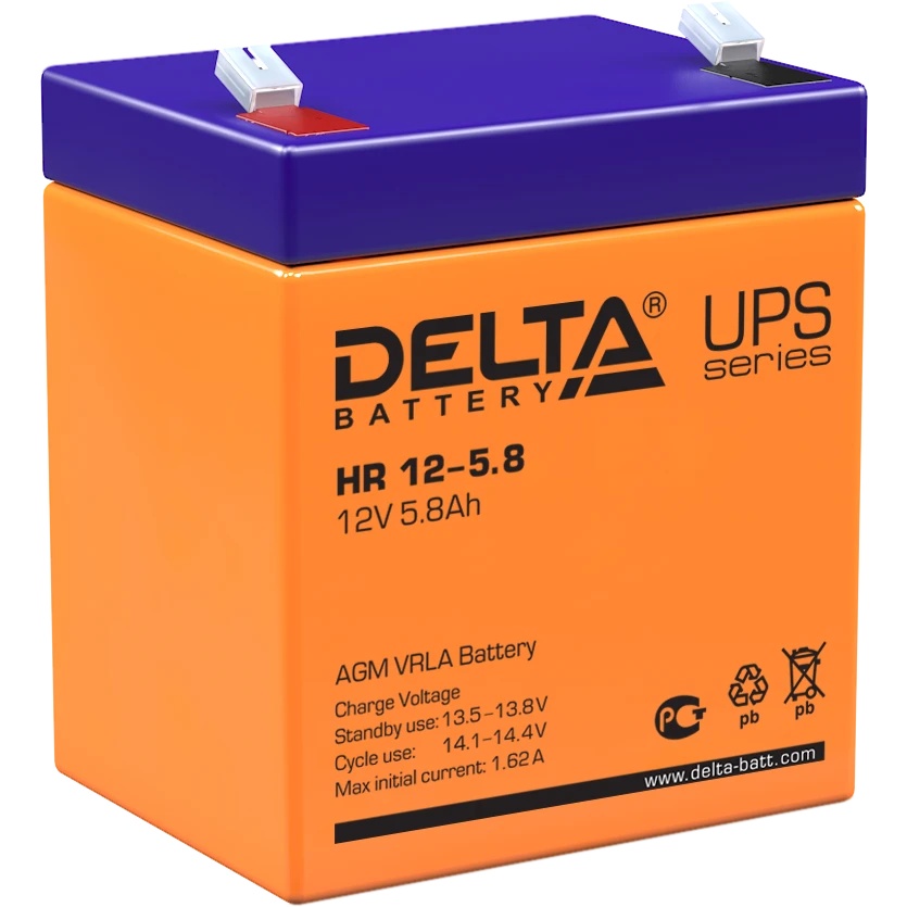 Батарея Delta HR 12-5.8 (12V, 5.8Ah)