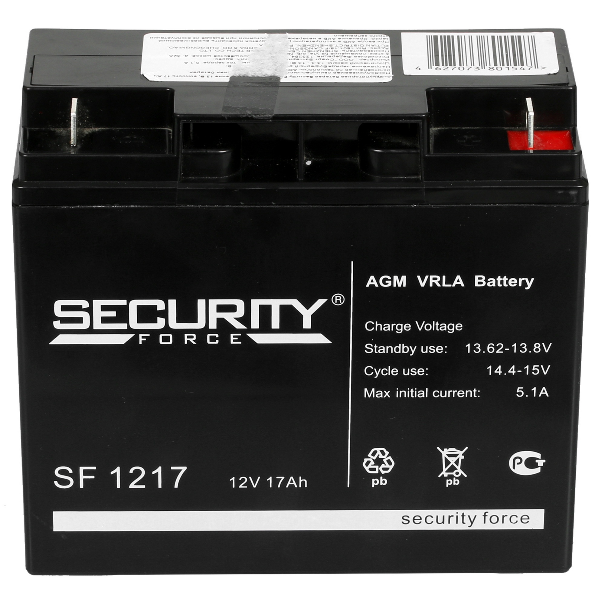 Аккумуляторная батарея Delta SF (Security Force) 1217 напряжение 12/17В, емкость 182х76х167Ач (97х24