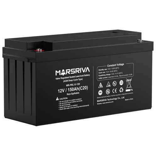 Сменный AGM аккумулятор 12 В/150 Ач, 42,5 кг MARSRIVA