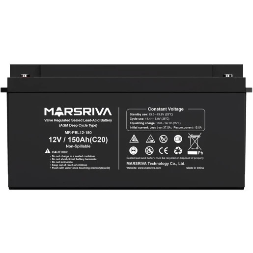 Сменный AGM аккумулятор 12 В/150 Ач, 42,5 кг MARSRIVA
