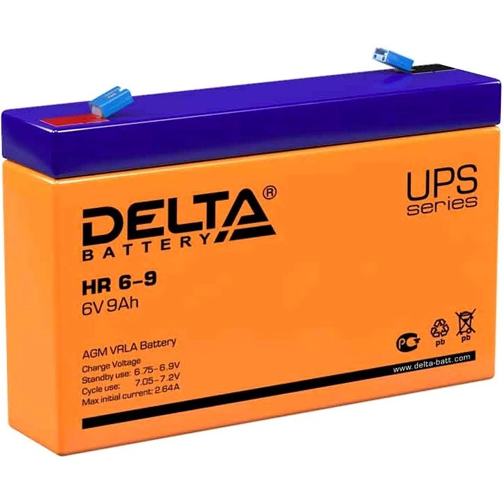 Батарея Delta HR 6-9 (634W) (6V, 9Ah)