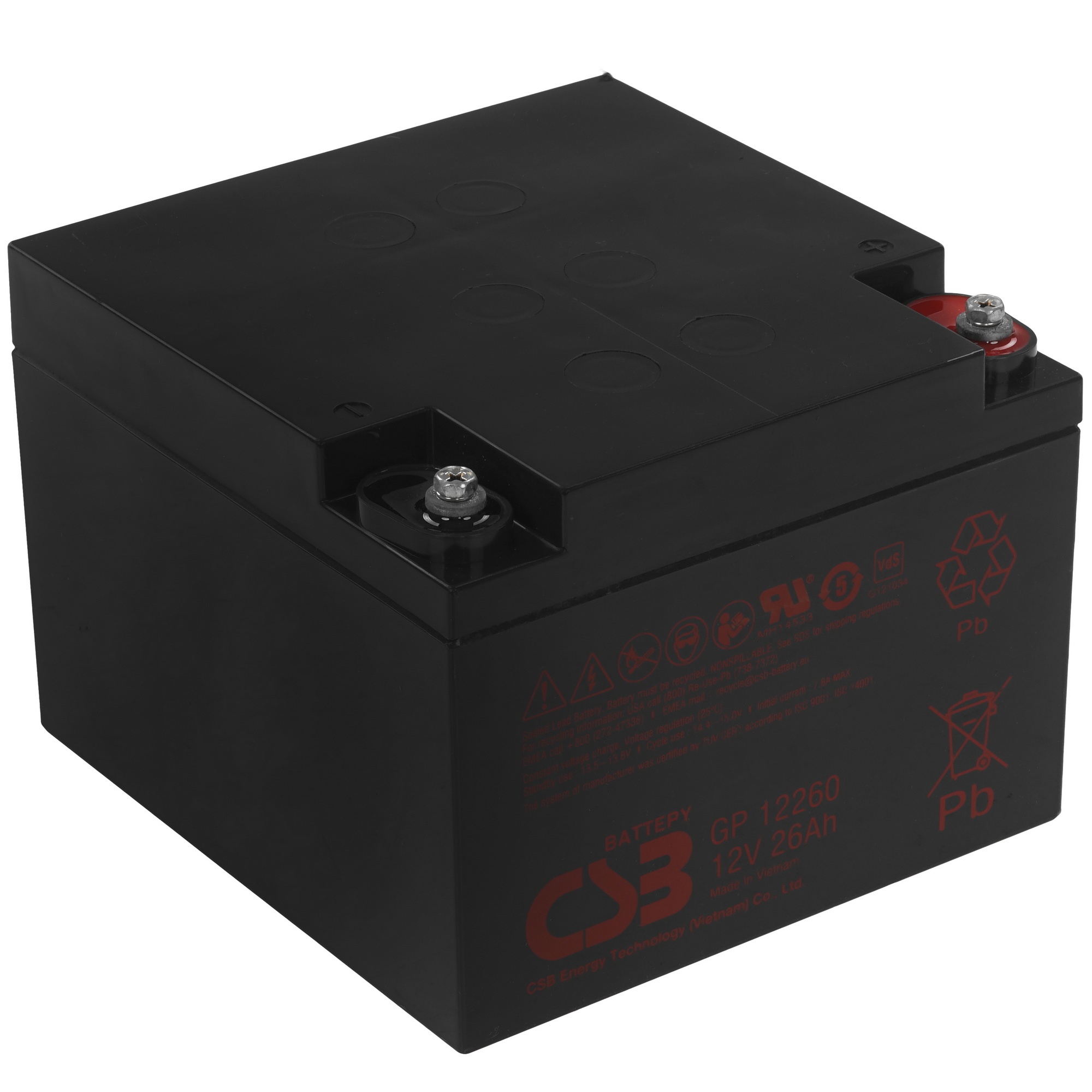 Батарея CSB GP-12260 (12V, 26Ah) для UPS клеммы F2