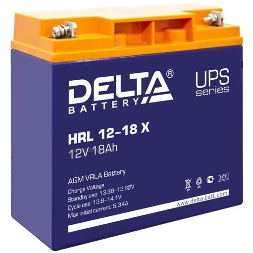 Батарея Delta HRL 12-18 X (17.8 А\ч, 12В) свинцово- кислотный  аккумулятор