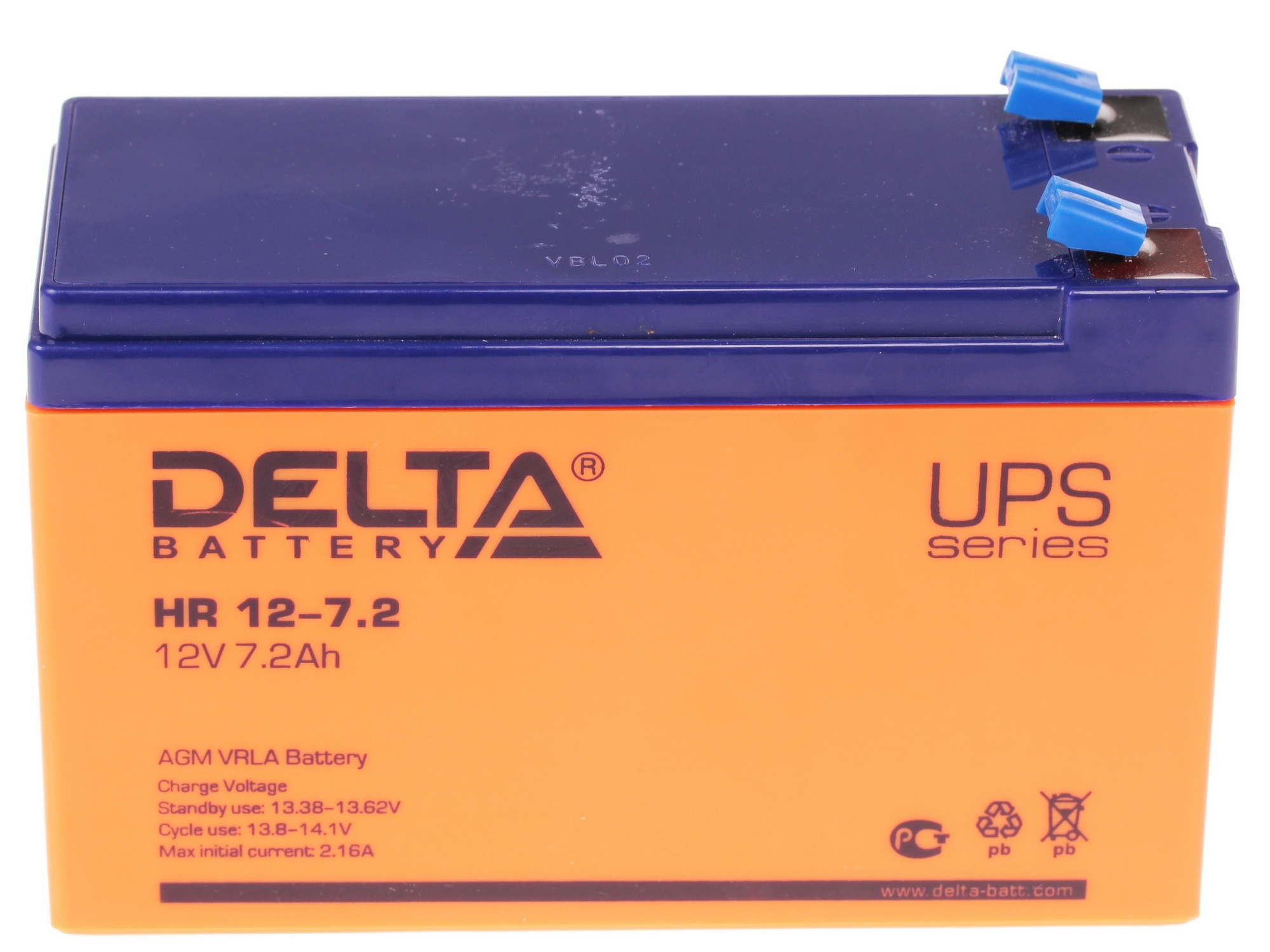 Батарея Delta HR 12-7.2 (12V, 7.2Ah)