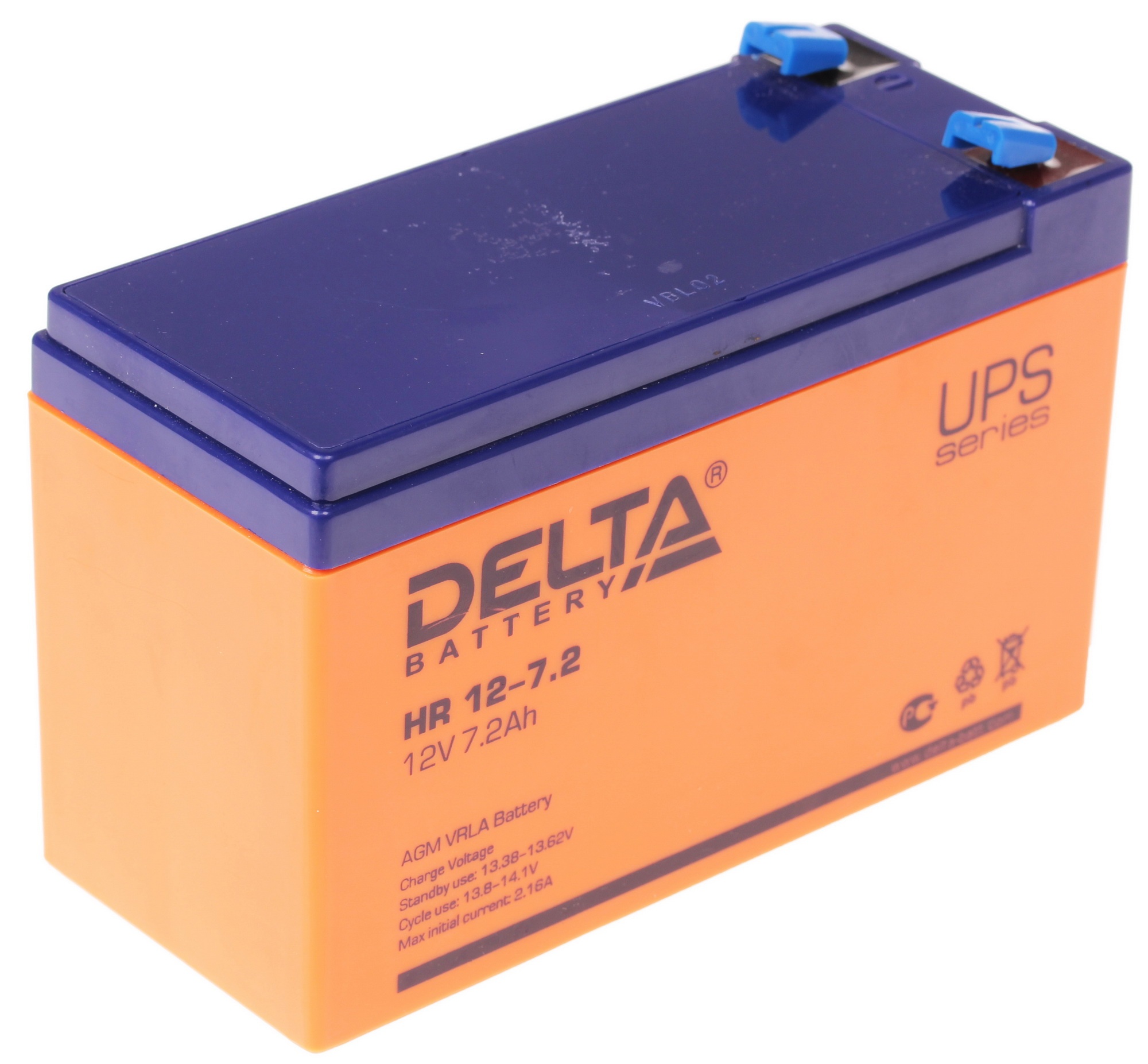 Батарея Delta HR 12-7.2 (12V, 7.2Ah)