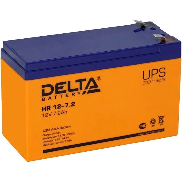Батарея Delta HR 12-7.2 (12V, 7.2Ah)