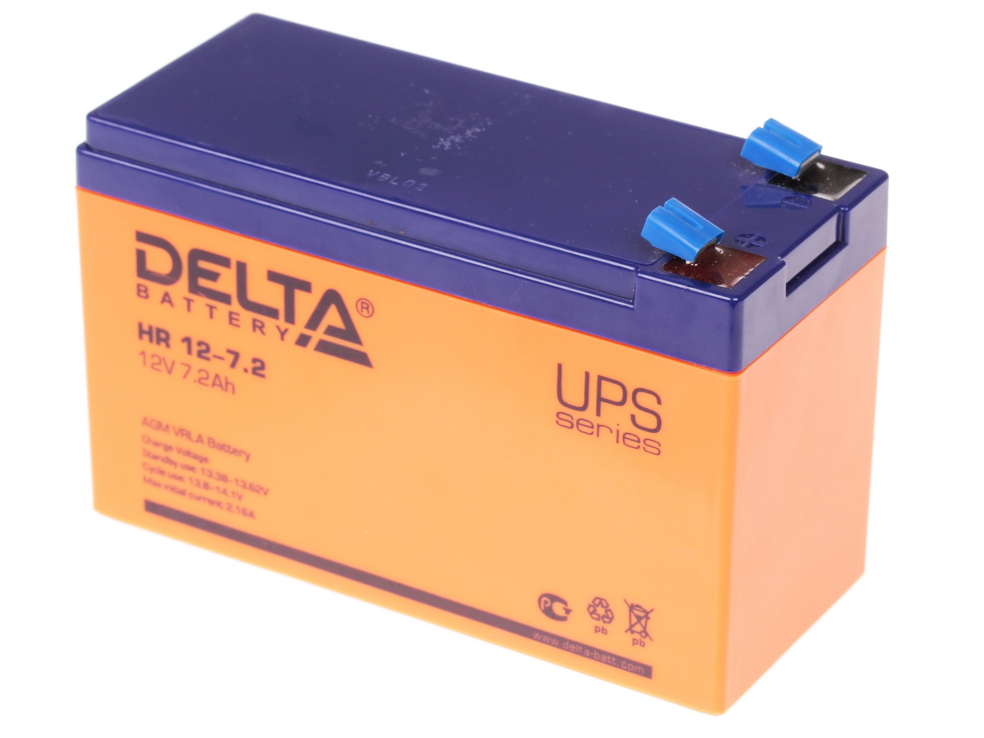 Батарея Delta HR 12-7.2 (12V, 7.2Ah)