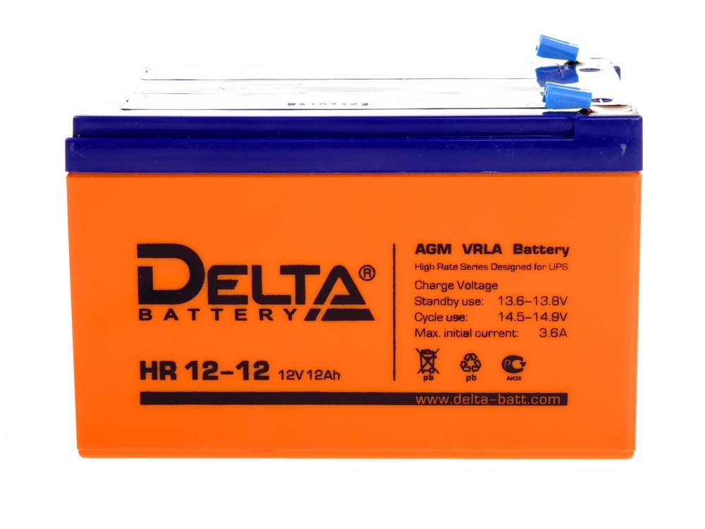 Батарея Delta HR 12-12 (12V, 12Ah)