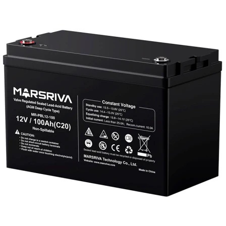 Сменный AGM аккумулятор 12 В/100 Ач, 28 кг MARSRIVA
