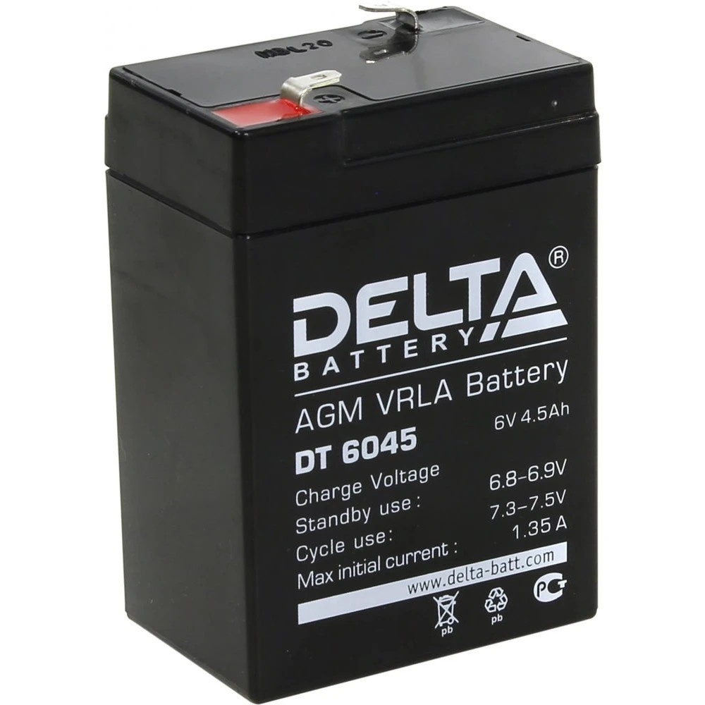 Батарея Delta DT 6045 (6V, 4.5Ah)