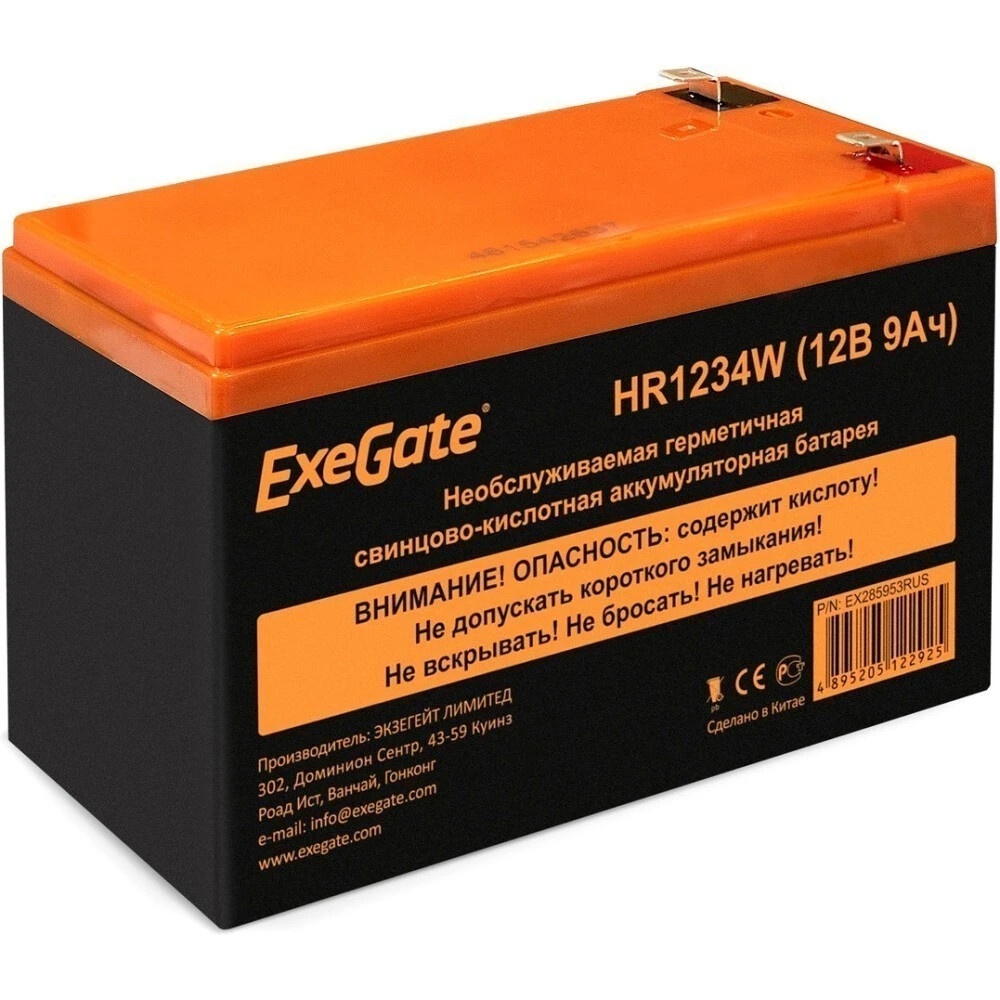 Батарея ExeGate EX285953RUS HR1234W (12V 9Ah, клеммы F2)