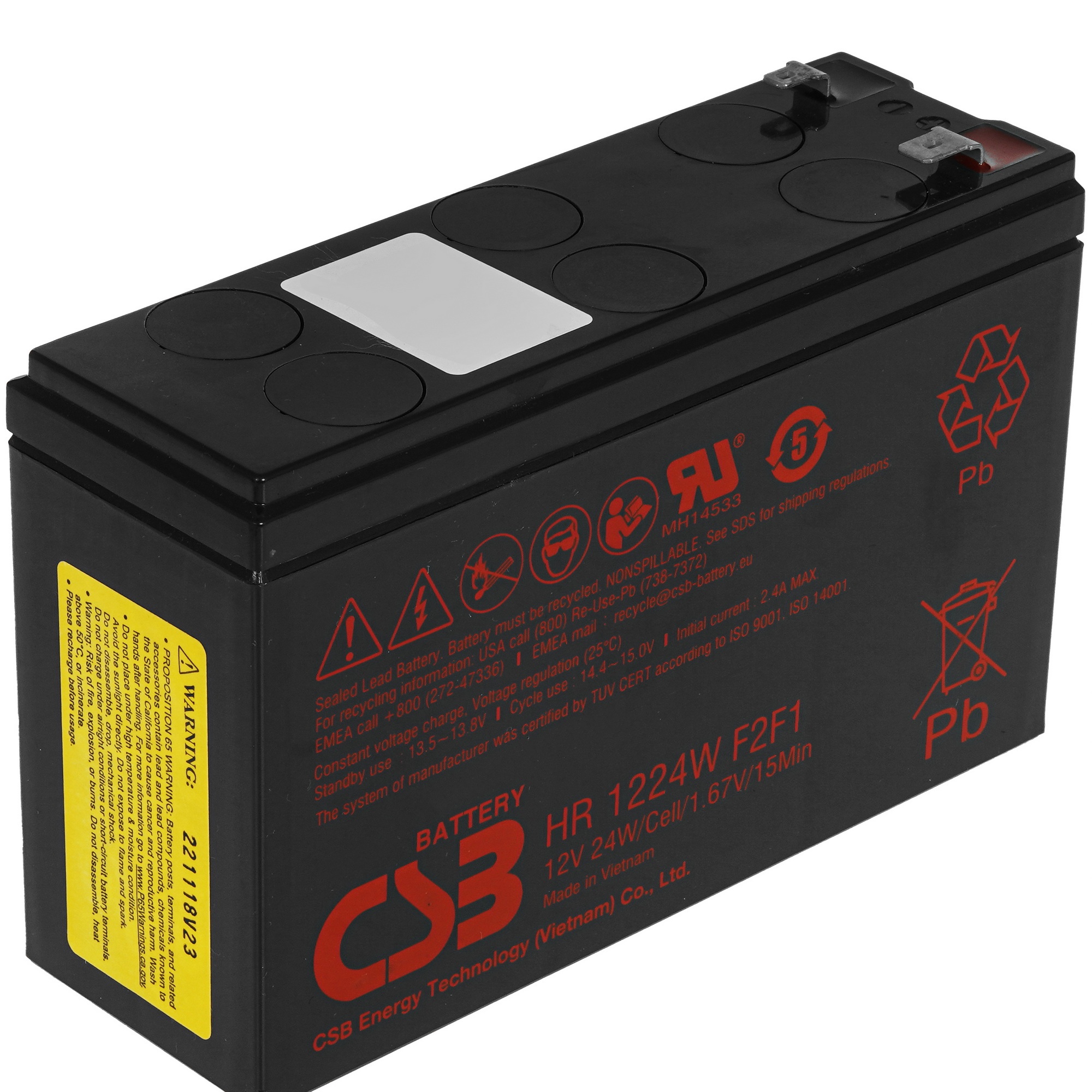 Аккумуляторная батарея ExeGate EX288653RUS HR 12-6 (12V 6Ah 1224W, клеммы F2+F1-)