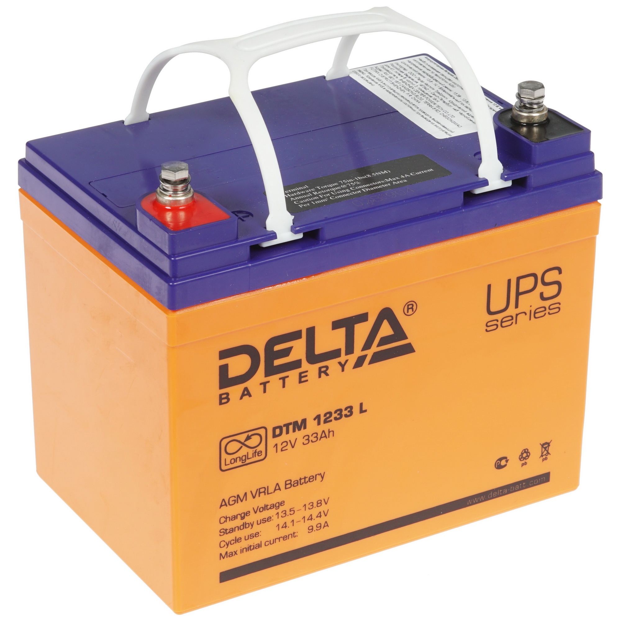 Батарея Delta DTM 1233 L (12V, 33Ah)