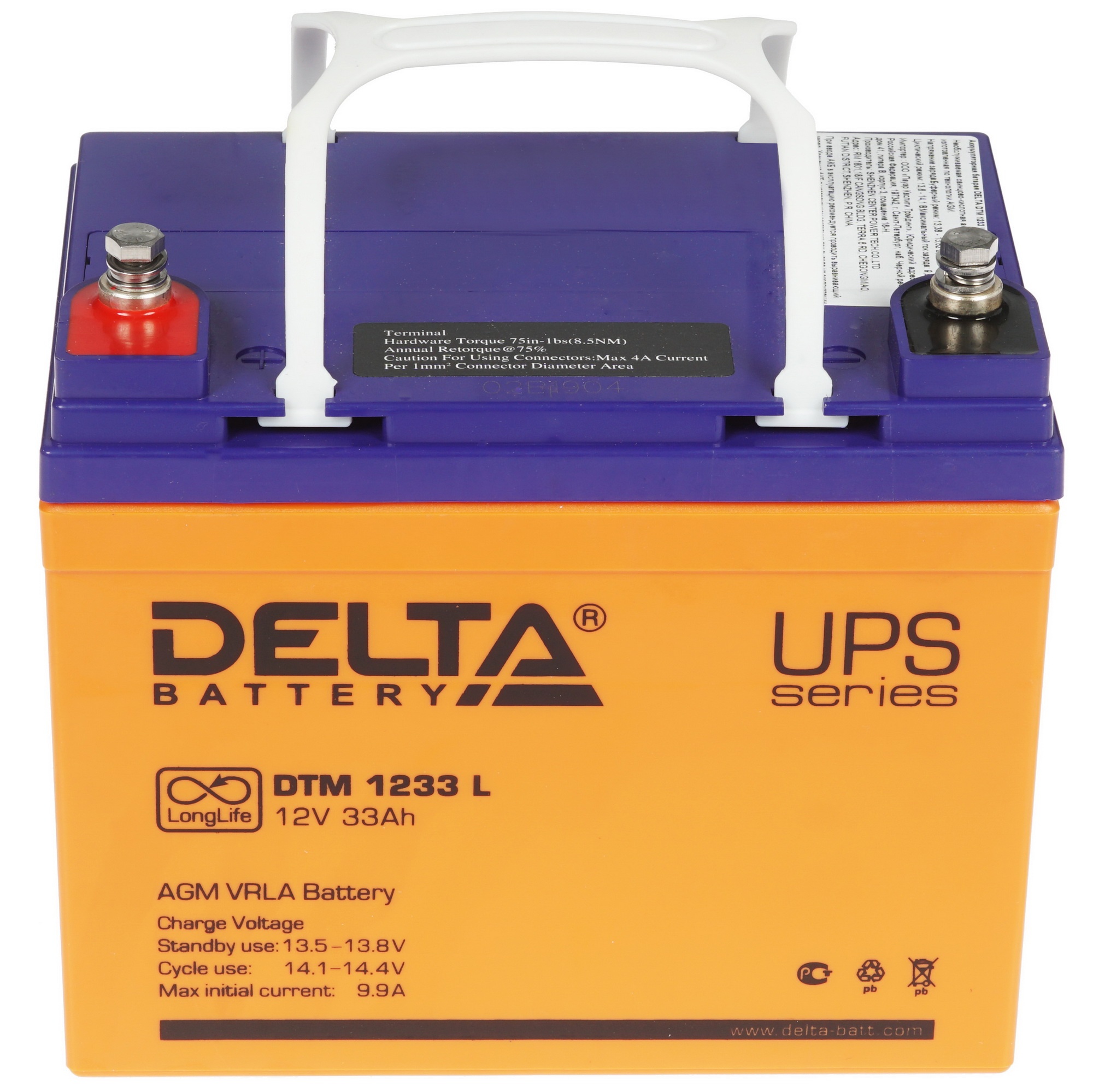 Батарея Delta DTM 1233 L (12V, 33Ah)