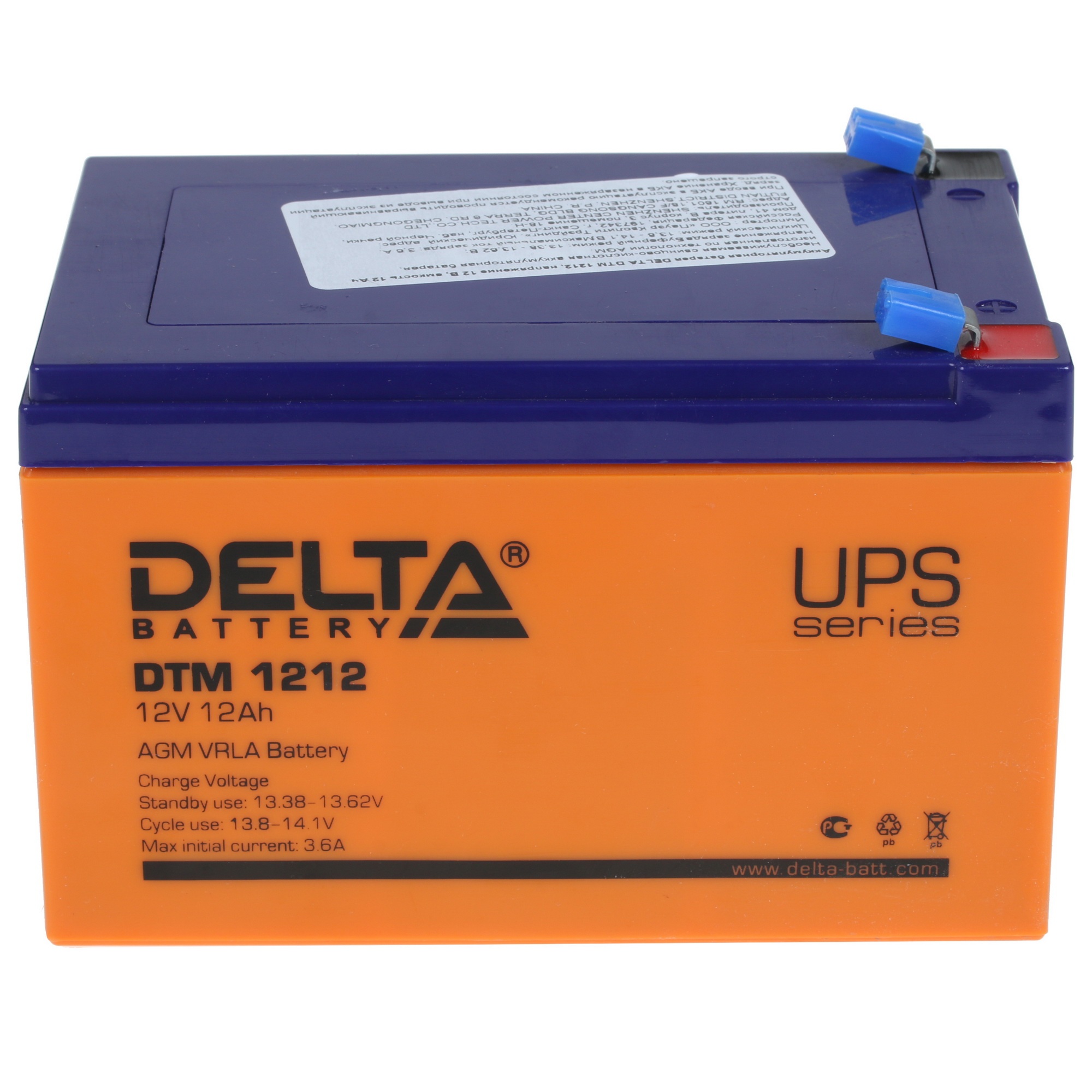 Батарея Delta DTM 1212 (12V, 12Ah)