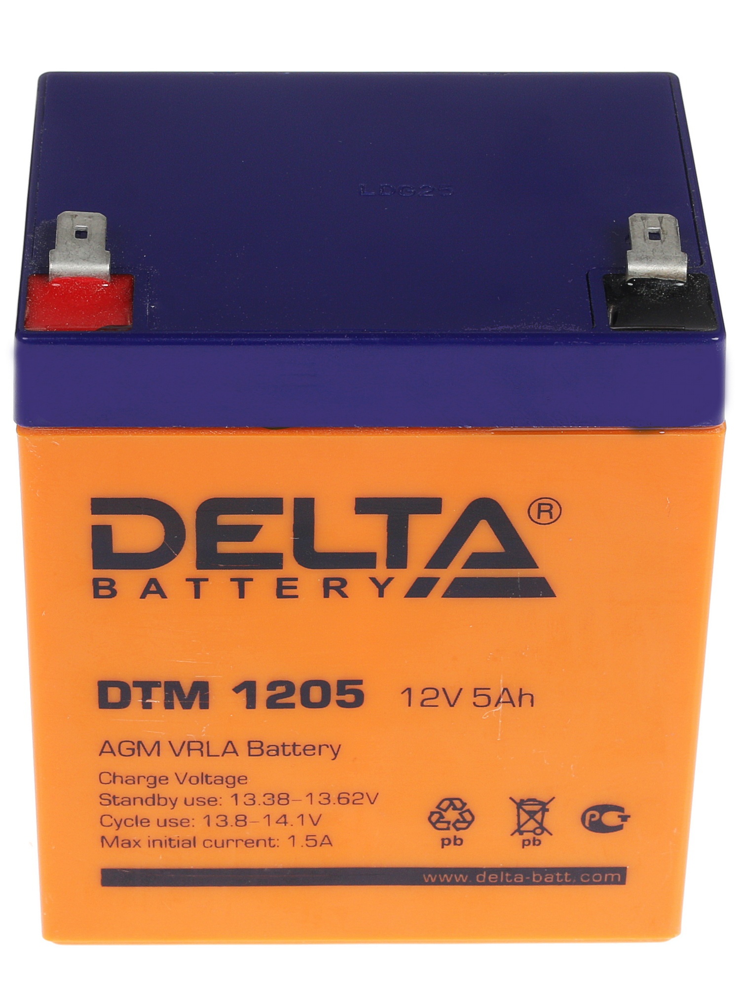 Батарея Delta DTM 1205 (12V, 5Ah)