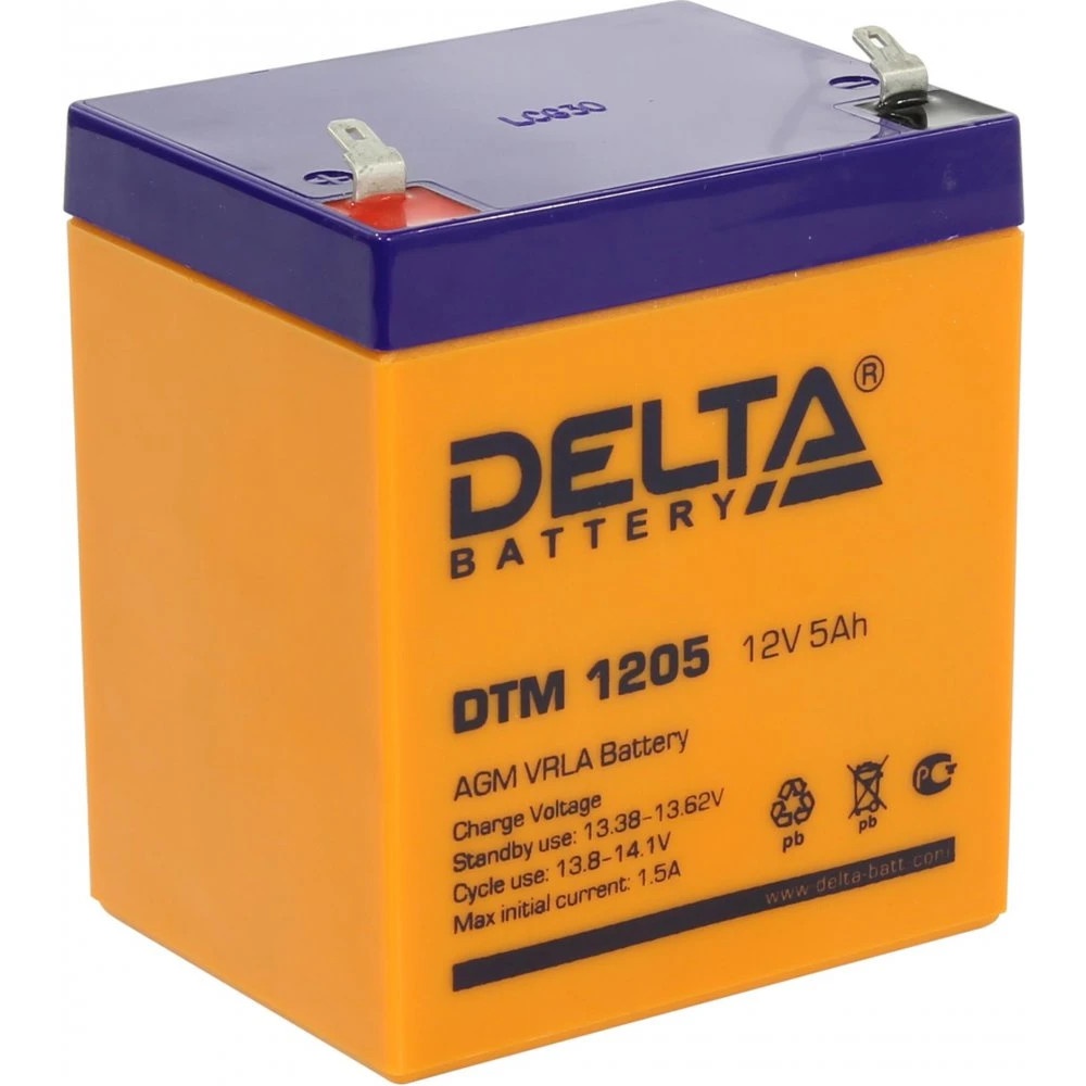 Батарея Delta DTM 1205 (12V, 5Ah)