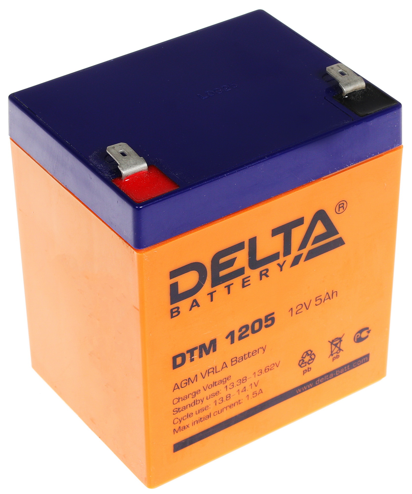 Батарея Delta DTM 1205 (12V, 5Ah)