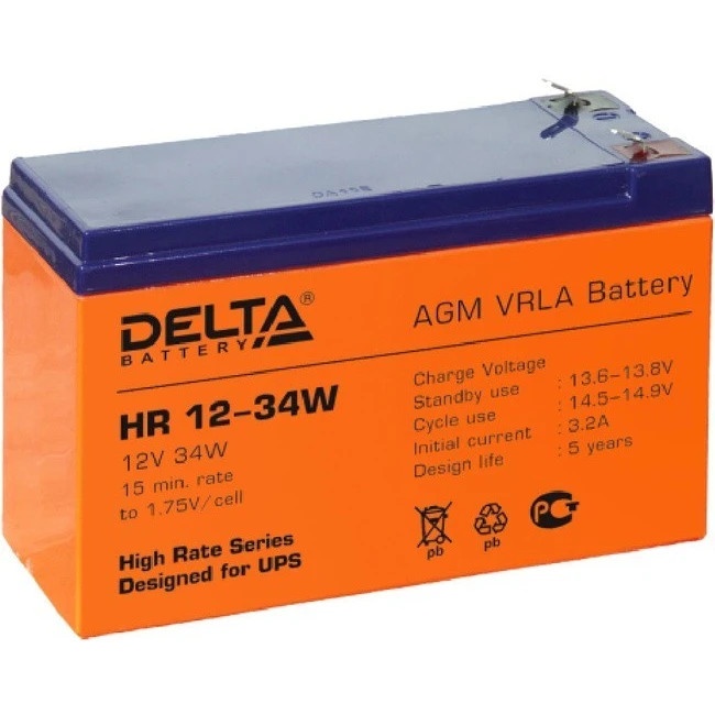 Батарея Delta HR 1234W (12V, 9Ah)